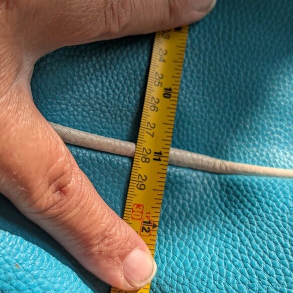 Michael Kors Blue/White Tote Bag Jet Set Large Leather Travel Lightweight Purse - Picture 4 of 5